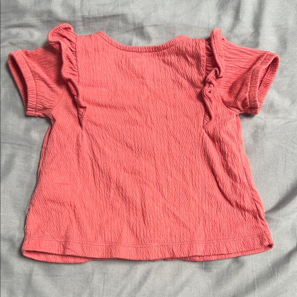 Carter's Coral Pink Ruffle Button Baby Matching Set - Picture 3 of 6